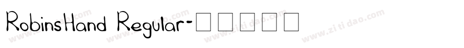 RobinsHand Regular字体转换